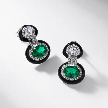 Boucles d'oreilles MuShan Jewelry en argent sterling 925 avec rubis de laboratoire ovale, bijou de fête pour femme, plaqué or 18K, certificat GRC inclus