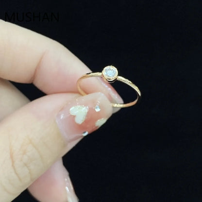 MUSHAN Luxury Custom 14K 18K Gold Rings Band Jewelry With Moissanite Diamond Lab Grown Gemstones Diamond Wedding Ring For Women