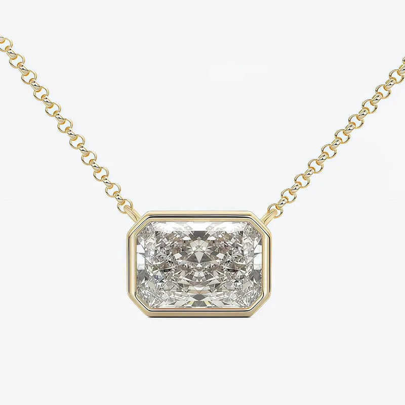 MUSHAN Bespoke Jewelry 925 Sterling Silver Necklace Moissanite D Color VVS Fine Opulent 925 Sterling Silver Pendants Diamond