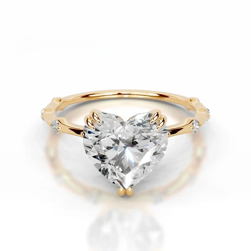 Mushan Luxury Jewelry S 925 Sterling Silver Set With Moissanite D Color 2 Ct Wedding Ring With Certificate Light Luxury Ring