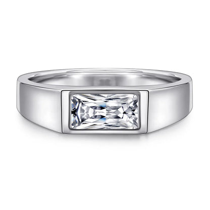 MuShan Jewelry 925 Sterling Silver Ring Wedding Band High Carbon Diamond Minimalist Style Gift  Her Women Rings Fine Jewelry
