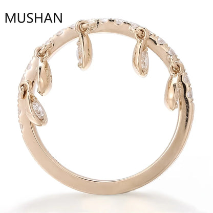 MUSHAN Luxury Custom 14K 18K Gold Rings Band Wedding Jewelry Luxury IGI Certificated Lab Grown Diamond Ring For Women Gifts