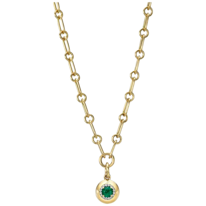 MUSHAN Collier de joaillerie sur mesure en argent sterling 925, pendentif avec émeraude, rubis ou saphir de culture pour femme, plaqué or 18 carats