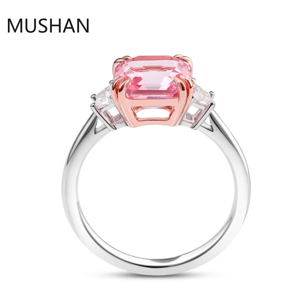 MUSHAN Luxury Custom 14K 18K Gold Rings Band Jewelry With Moissanite Diamond Lab Grown Gemstones Diamond Wedding Ring For Women