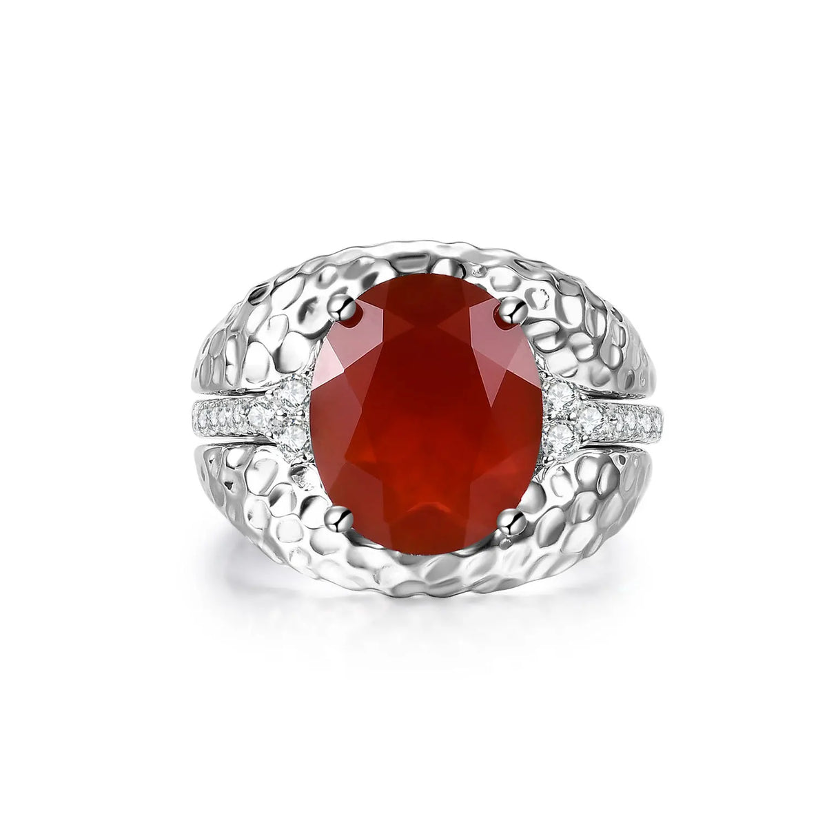 MUSHAN Custom Jewelry 925 Sterling Silver Ring Lab Red Ruby Radiant Bridal Gift for Women 18K Gold Plated GRC Certificate Ring