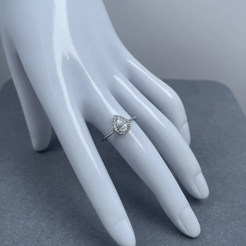 MuShan Luxury Jewelry 925 Sterling Silver Ring VVS Moissanite Honeymoon Ring for Ladies 18K Gold Plated MST Patent Jewellery