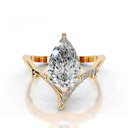 MuShan Designer Jewelry 925 Sterling Silver Ring Round Moissanite Gorgeous Ring Ladies 18K Gold Plated MST Patent Fine Rings