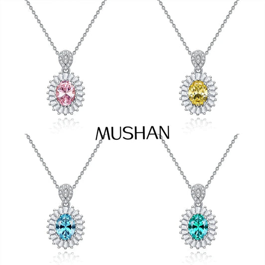 Collier pendentif MuShan Jewelry en argent sterling 925 avec diamants HCD, cadeau de demoiselle d'honneur, bijoux élégants pour femmes