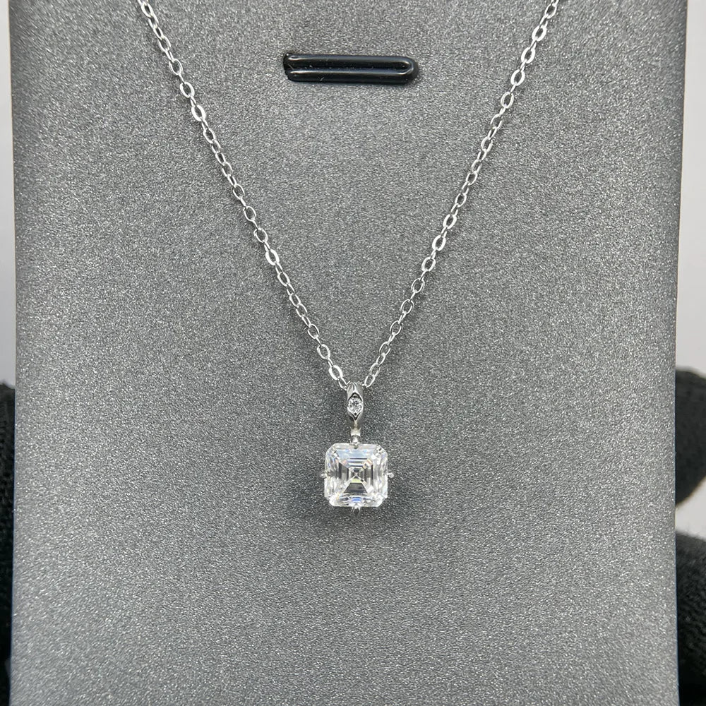 MuShan Luxury Jewelry 925 Sterling Silver Cuban Link Chain Moissanite Holiday Her 18K Gold Plated MST Patent GRA Certified