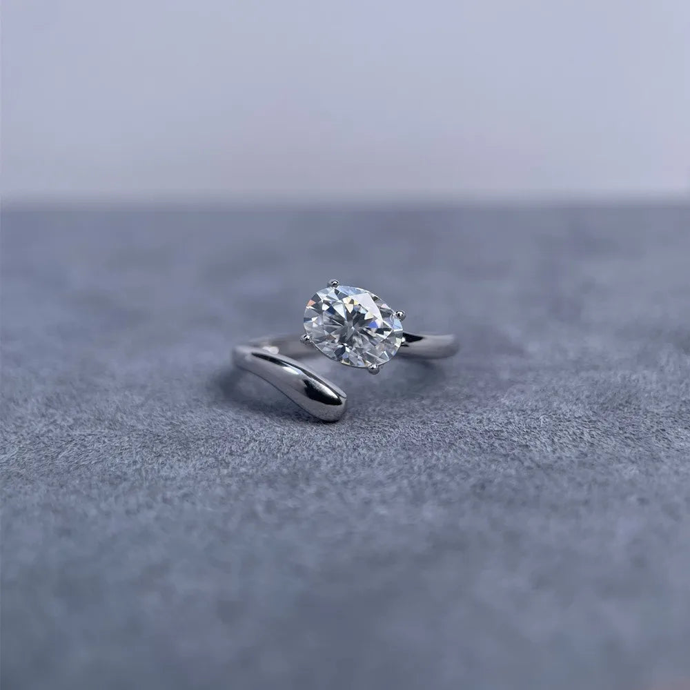 MUSHAN Luxury Jewelry 925 Sterling Silver Ring Band Women GRA Certificated Moissanite Diamond Emerald D Color Rings Fine Jewelry