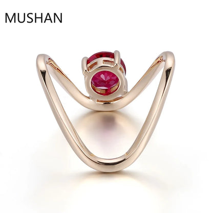MUSHAN Luxury Custom 14K 18K Gold Rings Band Jewelry With Moissanite Diamond Lab Grown Gemstones Diamond Wedding Ring For Women