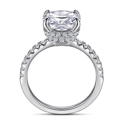MuShan Jewelry 925 Sterling Silver Romantic Engagement Ring 5A Cubic Zirconia Rings Bands Anniversary Rings Bands  Women Gift