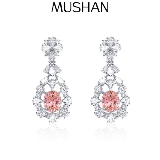 MuShan Jewelry 925 Sterling Silver Earring HCD Diamond HCD Gemstones Luxury Timeless 925 Sterling Silver Earrings Accessories