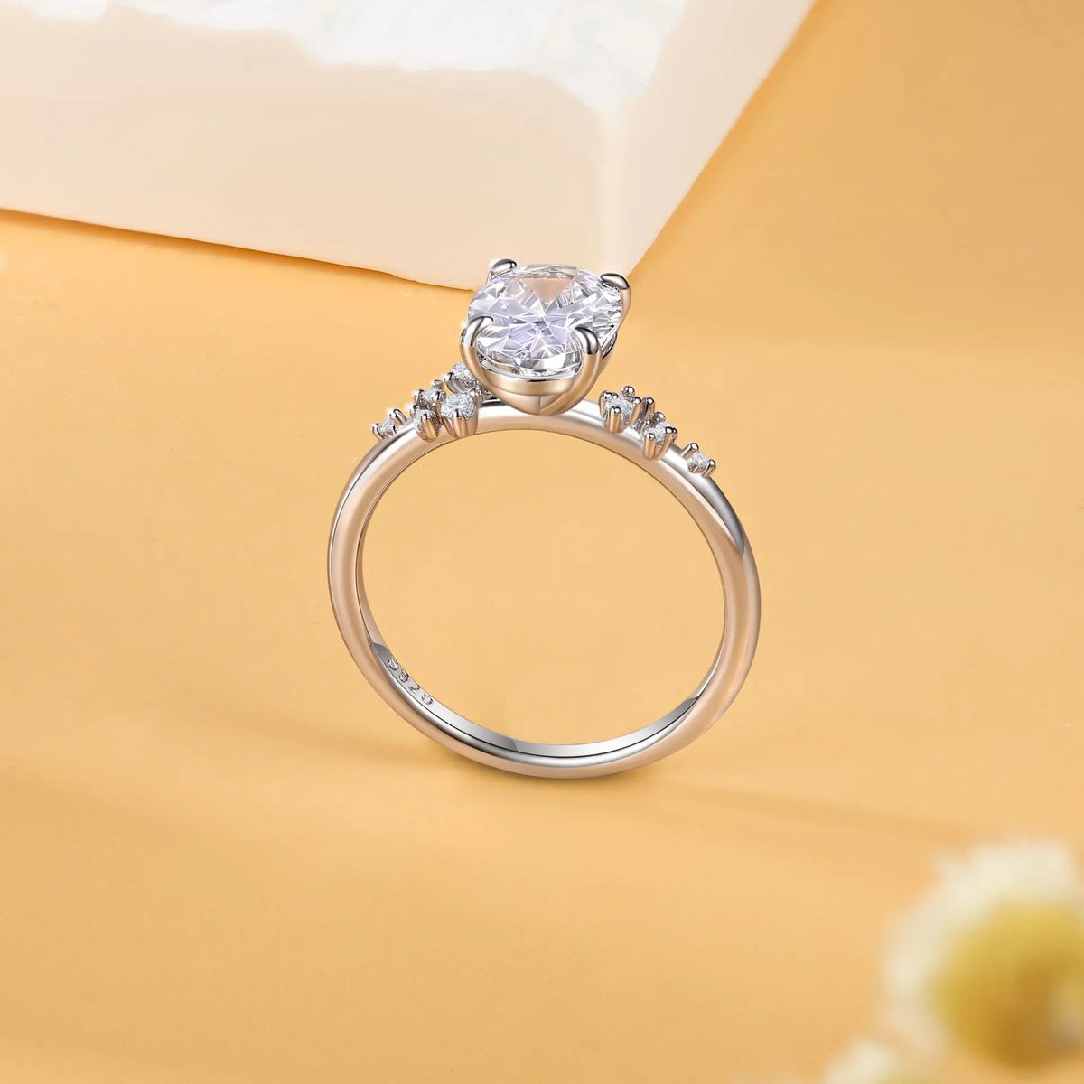 MuiShan Jevelry 925 Sterling Silver Rings Bands Engagement Ring 5A Cubic Zirconia Birthday Valentine Amniversary Women Gift