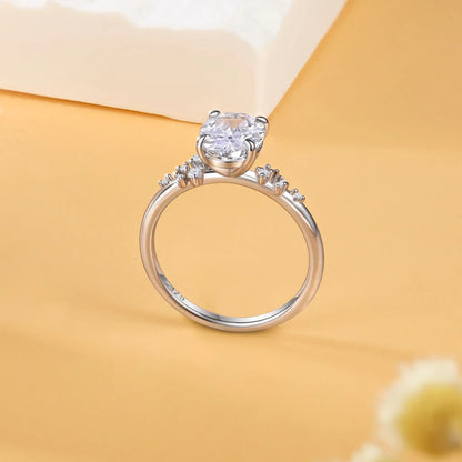 MuiShan Jevelry 925 Sterling Silver Rings Bands Engagement Ring 5A Cubic Zirconia Birthday Valentine Amniversary Women Gift