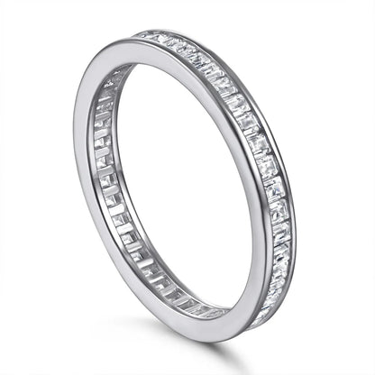 MuShan Jewelry 925 Sterling Silver Ring Wedding Band High Carbon Diamond Luxury Jewelry Bridal Jewelry Women Rings Fine Jewelry