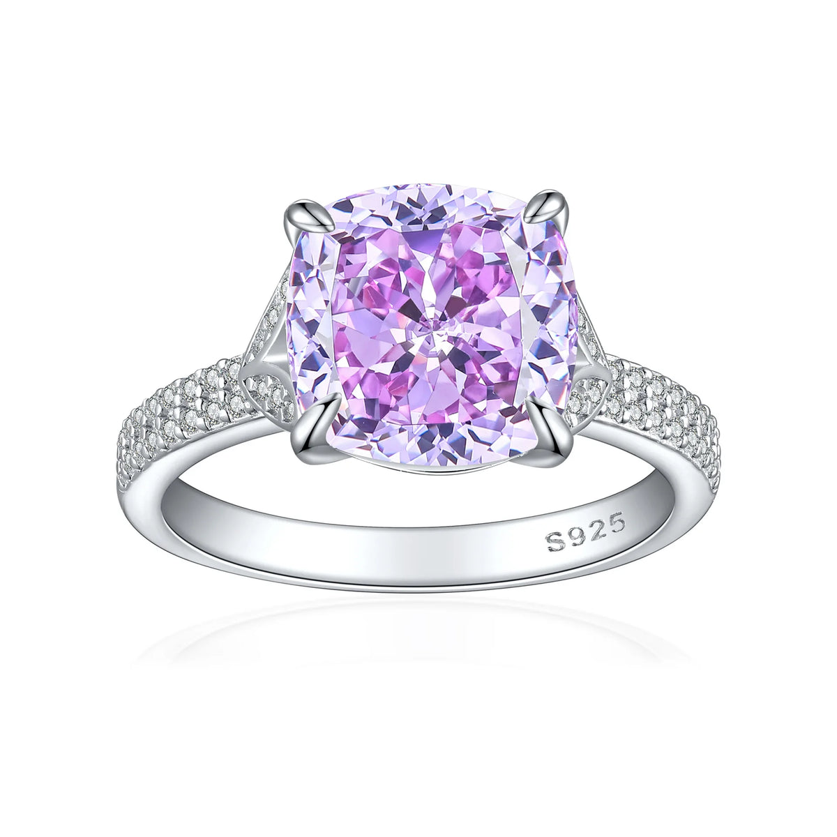 Anillo de plata de ley 925 de MuShan Jewelry, alianza de boda, diamante de alto carbono, regalo para mejor amiga, regalo para novia, anillos para mujer, joyería fina