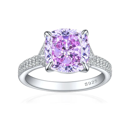 Anillo de plata de ley 925 de MuShan Jewelry, alianza de boda, diamante de alto carbono, regalo para mejor amiga, regalo para novia, anillos para mujer, joyería fina