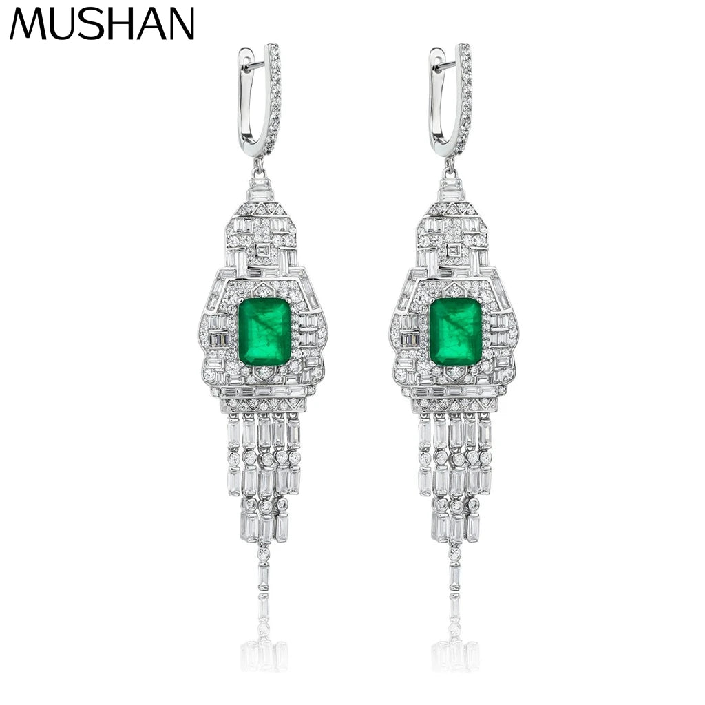 MuShan Jewelry 925 Sterling Silver Earring Designer High Carbon Diamond HCD Diamond 925 Sterling Silver Studs Accessories