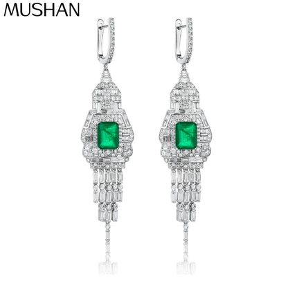 MuShan Jewelry 925 Sterling Silver Earring Designer High Carbon Diamond HCD Diamond 925 Sterling Silver Studs Accessories