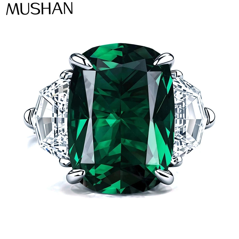 MuShan Jewelry 925 Sterling Silver Ring Wedding Band High Carbon Diamond Anniversary Gift Luxury Style Women Rings Fine Jewelry