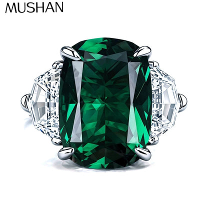 MuShan Jewelry 925 Sterling Silver Ring Wedding Band High Carbon Diamond Anniversary Gift Luxury Style Women Rings Fine Jewelry