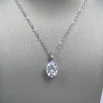 MuShan Luxury Jewelry 925 Sterling Silver Necklace D Color Moissanite Wedding Party Women Platinum Plated MST Patent Nickel Free
