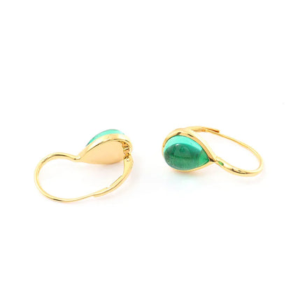 MUSHAN Custom Jewelry 14k 18k Gold 925 Sterling Silver Stud Drop Earrings Lab Grown Emerald Women Pendant Earrings Gold Jewelry