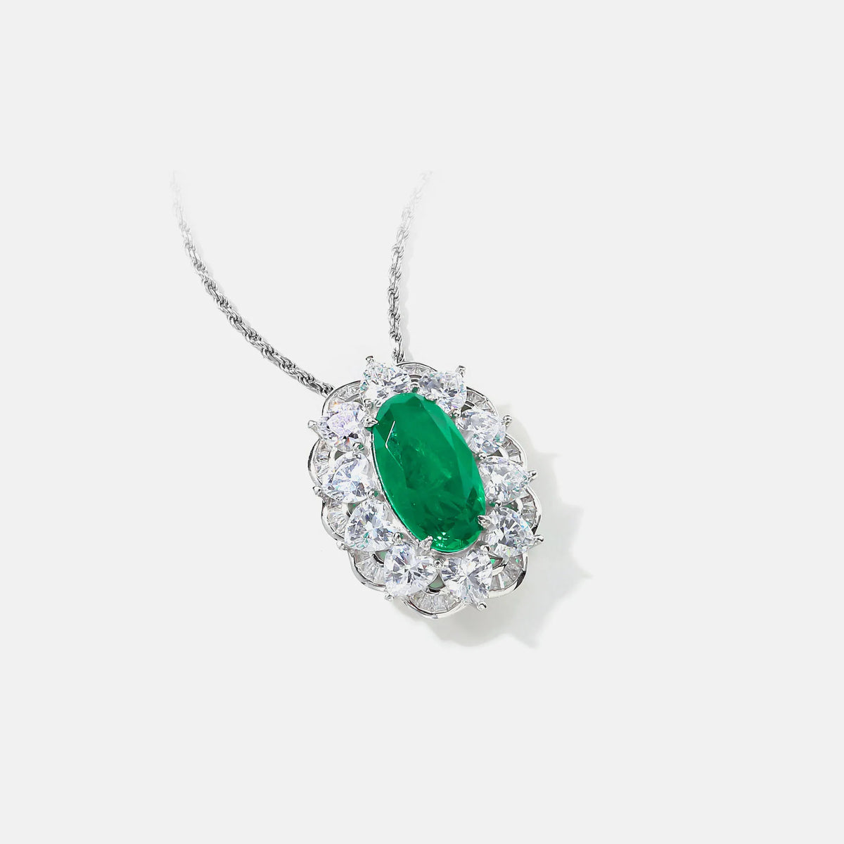 Collar MuShan Luxury Jewelry de plata de ley 925 con rubí cultivado en laboratorio de talla marquesa, para uso diario, para mujer, chapado en oro de 18K, para aniversario