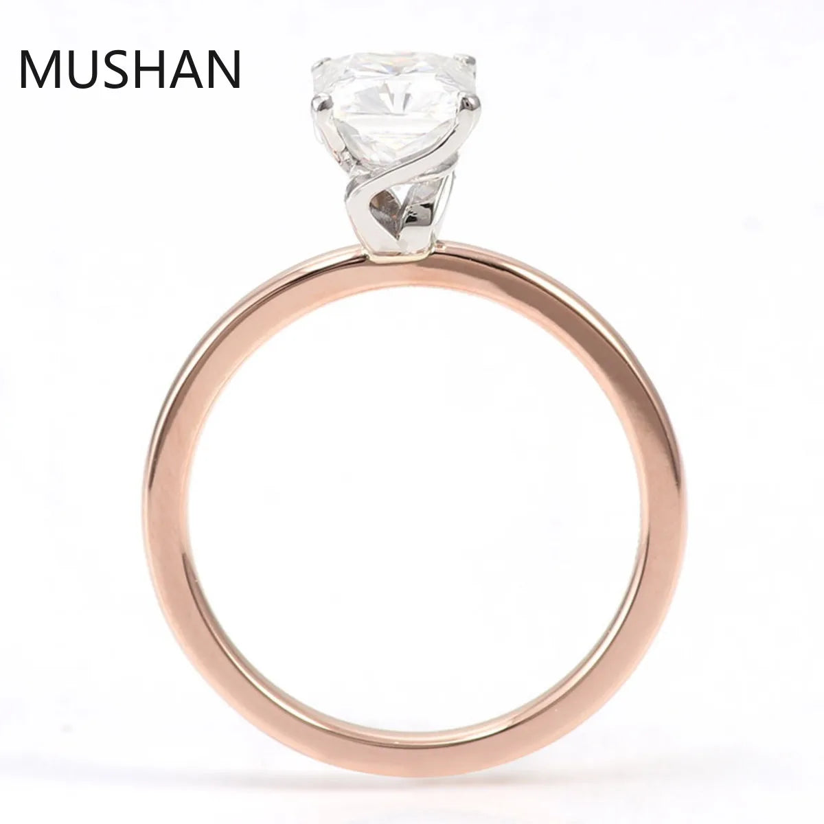 MUSHAN Luxury Custom 14K 18K Gold Rings Band Jewelry With Moissanite Diamond Lab Grown Gemstones Diamond Wedding Ring For Women