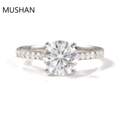 MUSHAN Luxury Custom 14K 18K Gold Rings Band Jewelry With Moissanite Diamond Lab Grown Gemstones Diamond Wedding Ring For Women
