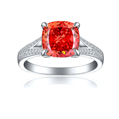 MuShan Jewelry 925 Sterling Silver Ring Wedding Band High Carbon Diamond Cocktail Party Romantic Style Women Rings Fine Jewelry