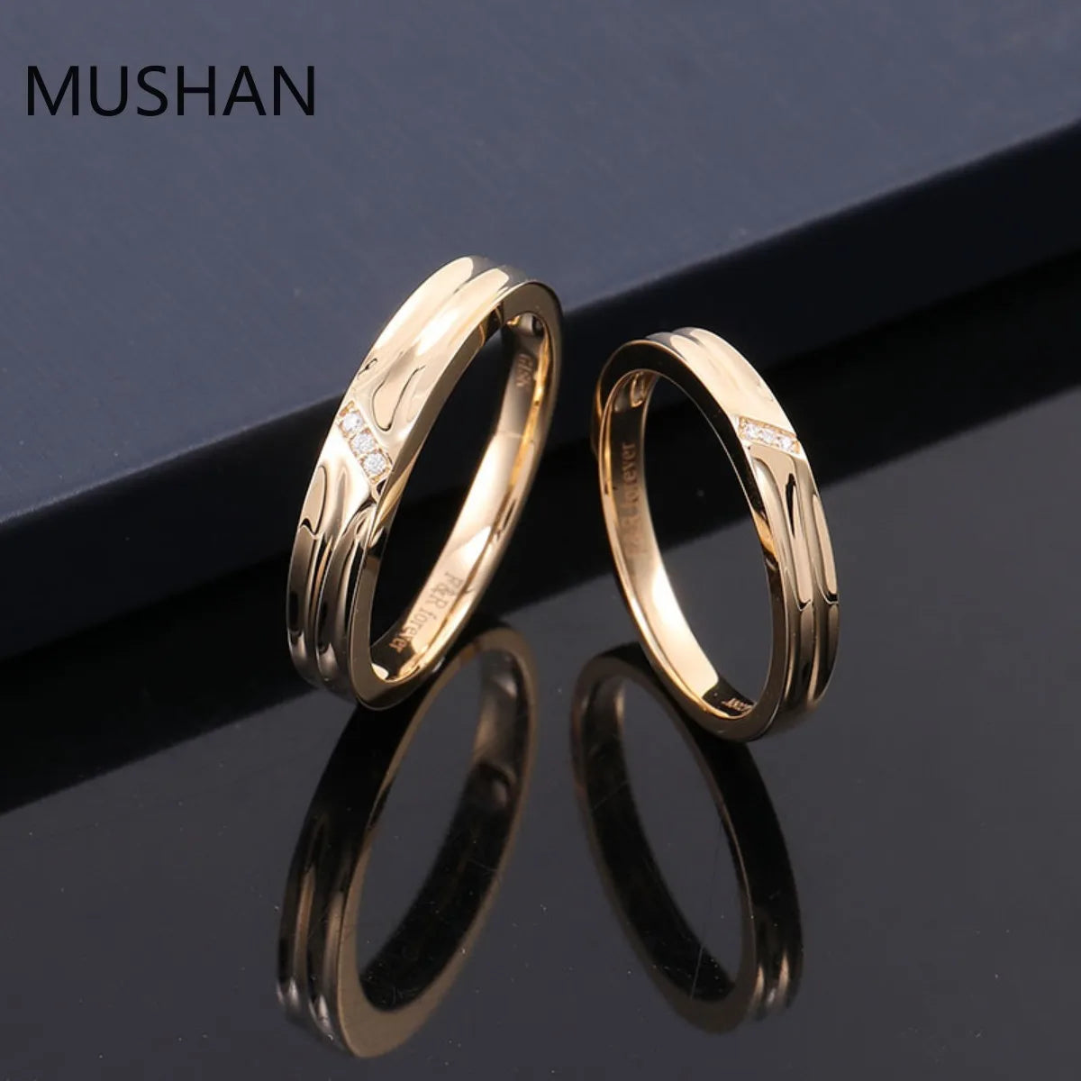 MUSHAN Luxury Custom 14K 18K Gold Rings Band Jewelry With Moissanite Diamond Lab Grown Gemstones Diamond Wedding Ring For Women