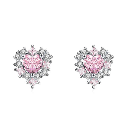 MuShan Jewelry 925 Sterling Silver Stud Earrings Dangle High Carbon Diamond Bridal Shower Modern Women Earring Fine Jewelry