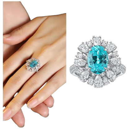 MUSHAN Custom Jewelry 925 Sterling Silver Ring Lab Red Ruby Marquise Classic Ring for Women 18K Gold Plated Anniversary Rings