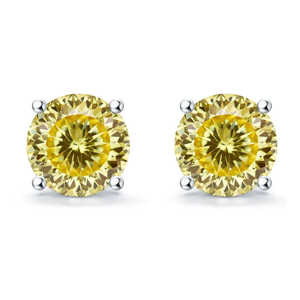 MuShan Jewelry 925 Sterling Silver Stud Earrings Dangle High Carbon Diamond Vintage Luxury Women Earring Fine Jewelry