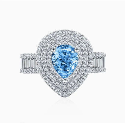 MUSHAN Bague de luxe pour femme en argent sterling 925, avec diamant moissanite 1,8 ct certifié GRA et zirconium, bijou raffiné