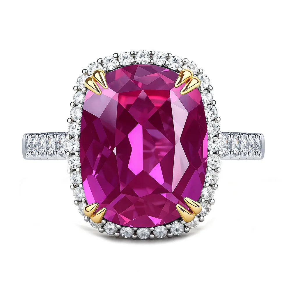 MuShan Jewelry 925 Sterling Silver Ring Wedding Band High Carbon Diamond Glamorous Style Daughter Gift Women Rings Fine Jewelry