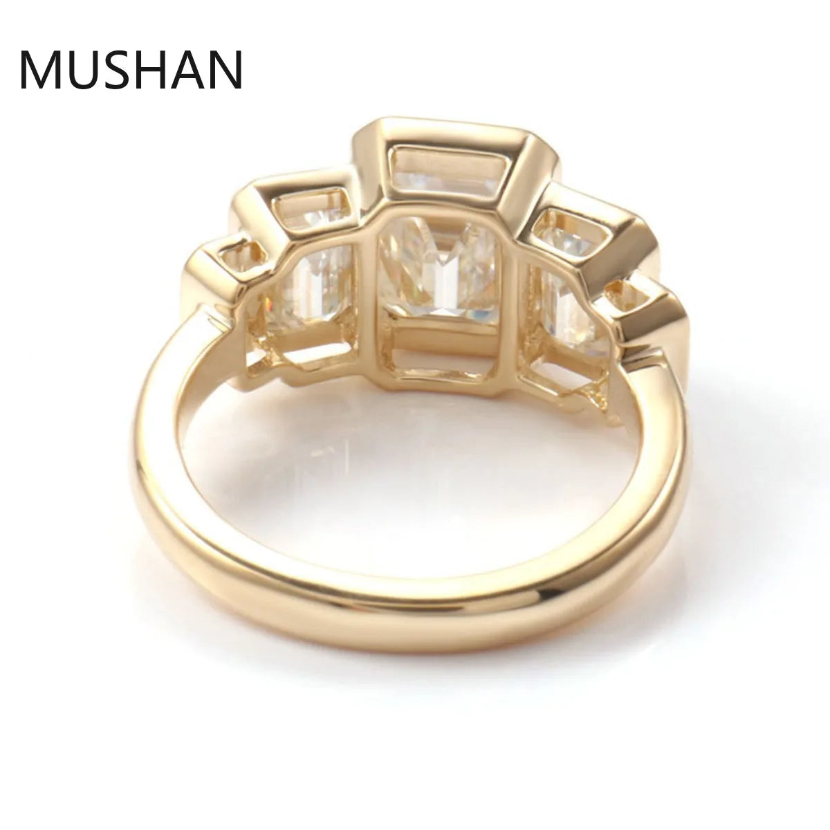 MUSHAN Luxury Custom 14K 18K Gold Rings Band Jewelry With Moissanite Diamond Lab Grown Gemstones Diamond Wedding Ring For Women