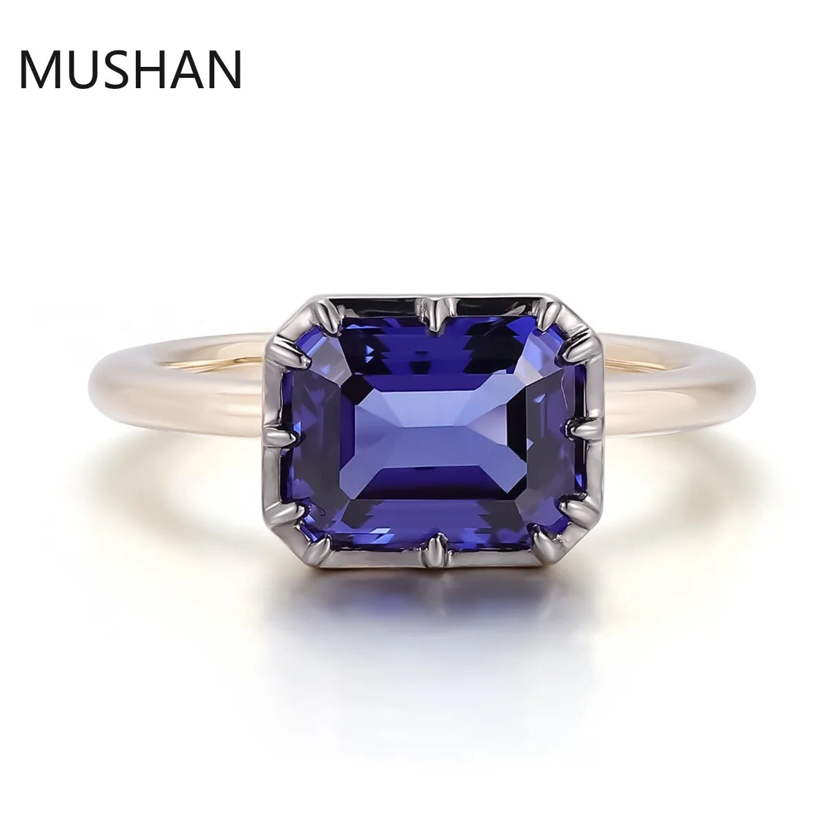 MUSHAN Luxury Custom 14K 18K Gold Rings Band Jewelry With Moissanite Diamond Lab Grown Gemstones Diamond Wedding Ring For Women