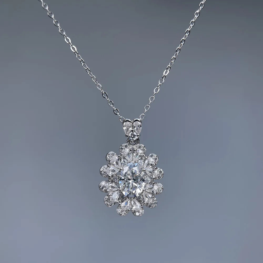 MuShan Designer Jewelry 925 Sterling Silver Chain Rope Radiant Moissanite Casual Artisan Women 18K Real Gold Plated MST Patent