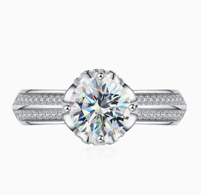 Anillos de plata de ley 925 MUSHAN Jewelry para mujer, alianzas de boda con diamante de moissanita, con certificado GRA, joyería fina