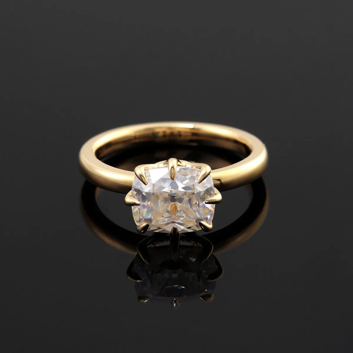 MUSHAN Luxury Custom 14K 18K Gold Rings Band Jewelry With Moissanite Diamond Lab Grown Gemstones Diamond Wedding Ring For Women