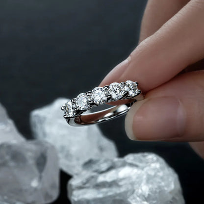 MuShan Designer Jewelry 925 Sterling Silver Ring Moissanite Diamond Party Ring for Lover 18K Gold Plated MST Patent Jewellery