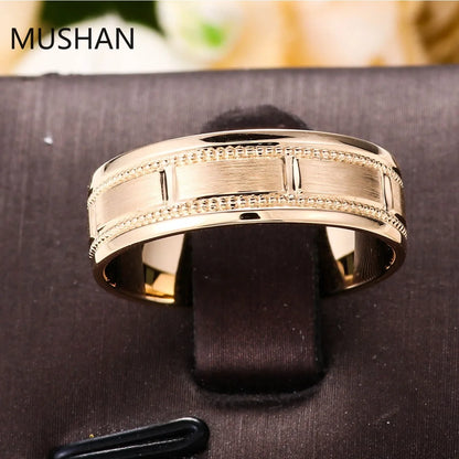 MUSHAN Luxury Custom 14K 18K Gold Rings Band Jewelry With Moissanite Diamond Lab Grown Gemstones Diamond Wedding Ring For Women