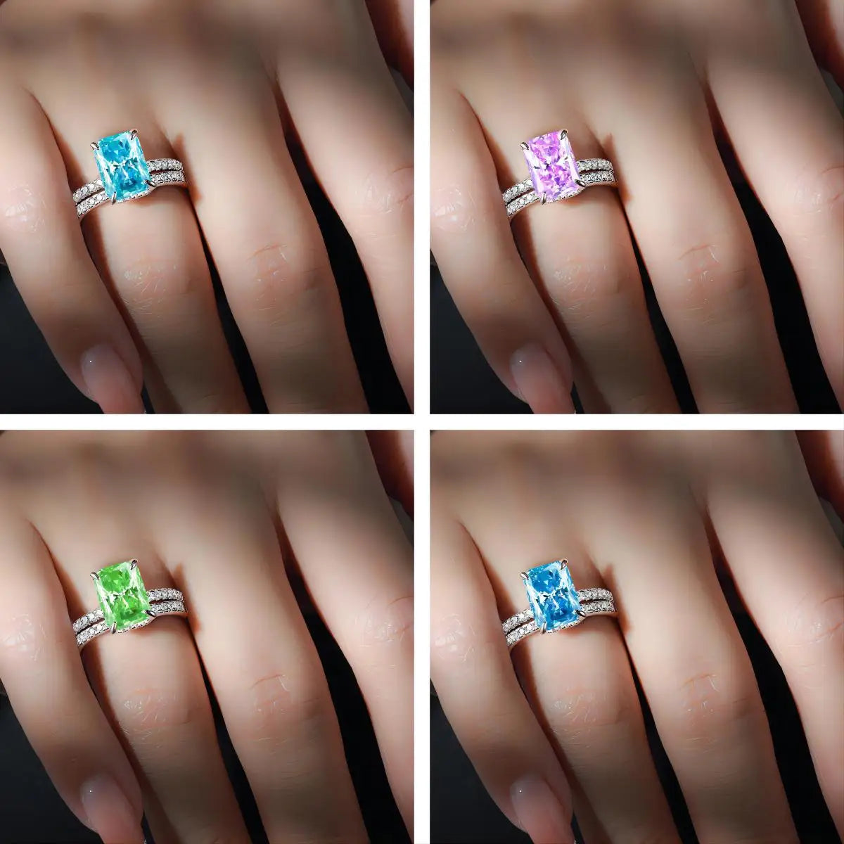 Bague MuShan Brand Jewelry en argent sterling 925, triangle en zircone cubique 7A, bijoux raffinés pour elle, plaqué or 18 carats