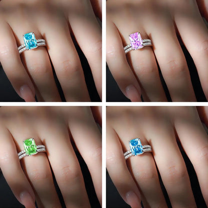 Bague MuShan Brand Jewelry en argent sterling 925, triangle en zircone cubique 7A, bijoux raffinés pour elle, plaqué or 18 carats