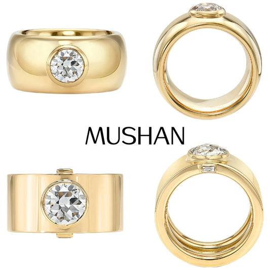 Bague MUSHAN Custom Jewelry en argent sterling 925, diamant moissanite couleur D VVS, bague de luxe en argent sterling 925, accessoires en diamant