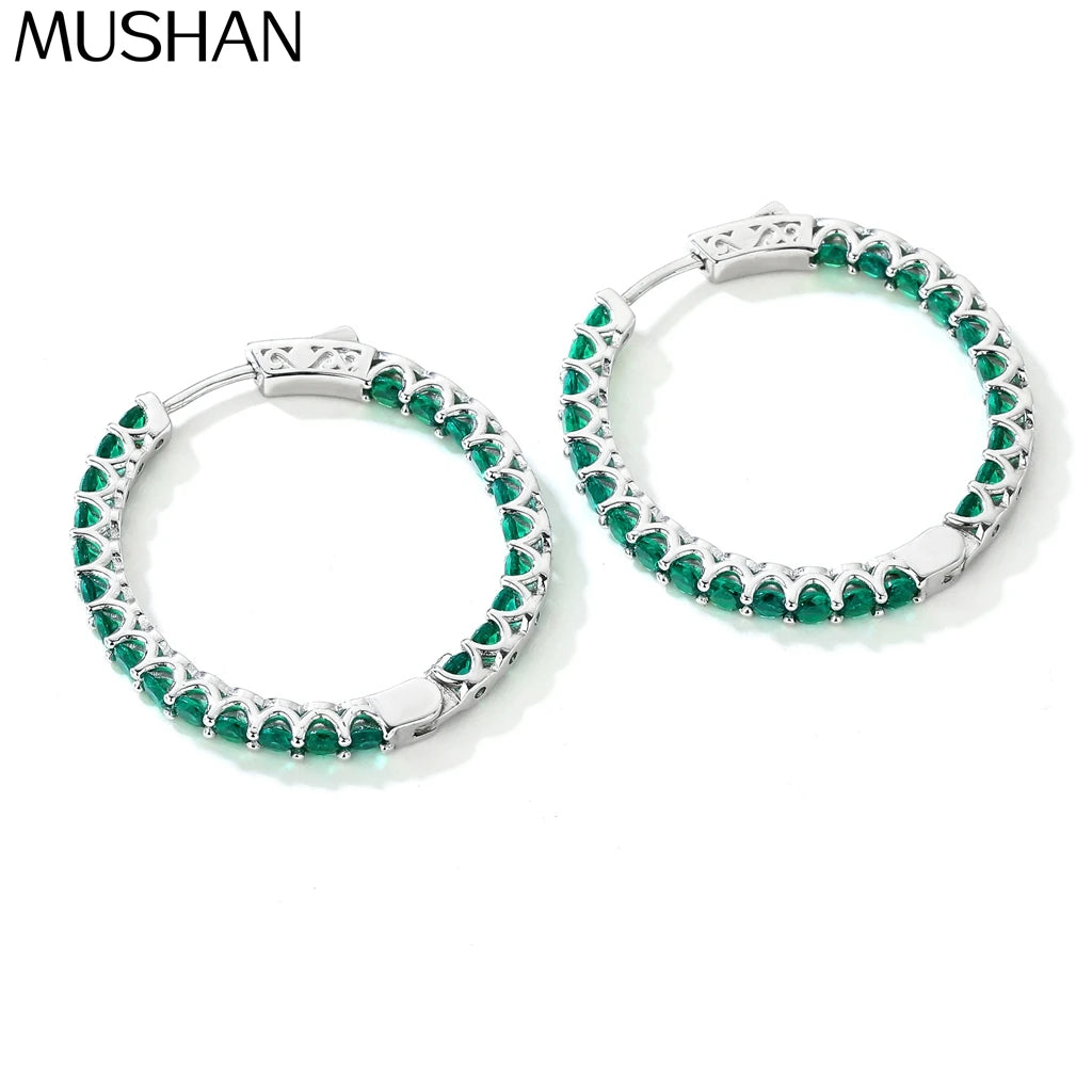 MuShan Jewelry 925 Sterling Silver Earring Fine 5A CZ Gemstones HCD Diamond Factory Shiny 925 Sterling Silver Studs Accessories