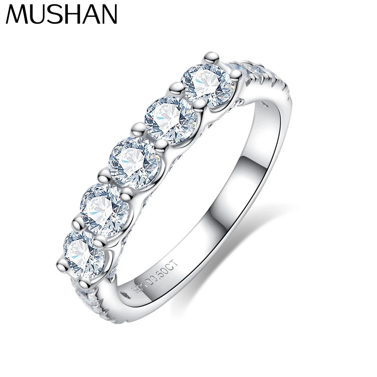 MuShan Designer Jewelry 925 Sterling Silver Ring VVS Moissanite Bridal Ring for Spouse 18K Gold Plated MST Patent Jewellery